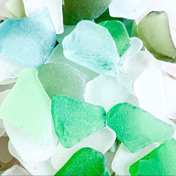 Gold Wave Seaglass Necklace - Picture 8 of 8